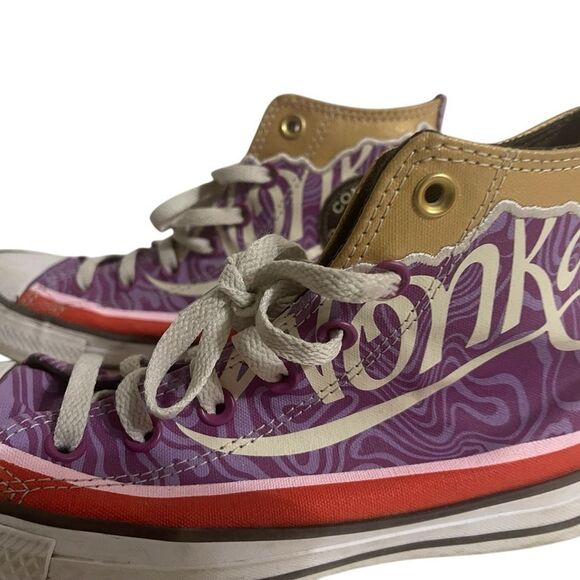 Converse x Willy Wonka Swirl Chuck Taylor All Star Hi Sneaker Purple Size 8 W - Picture 4 of 16